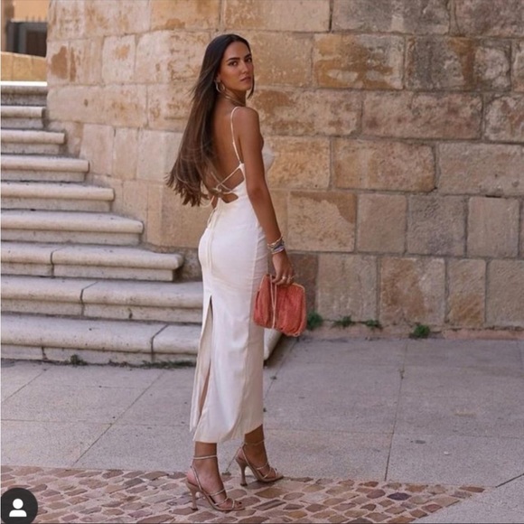 New Zara | Linen Blend Cut Out Dress - Picture 7 of 16